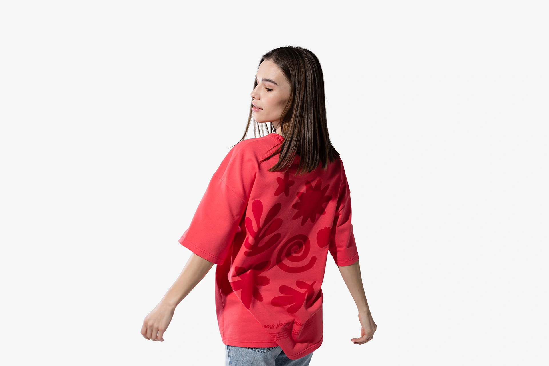 Oversized T-shirt, Coral